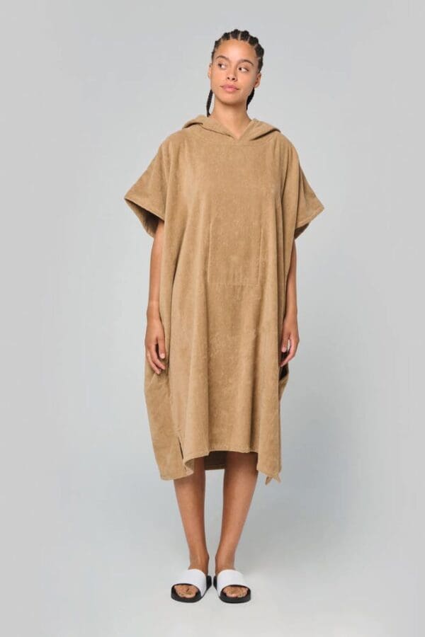Unisex-Frottee-Poncho mit Kapuze PA581