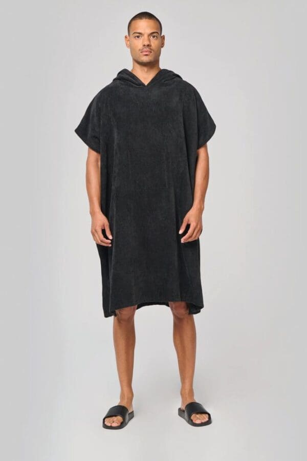 Unisex-Frottee-Poncho mit Kapuze PA581