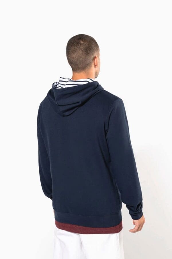Unisex-Kapuzensweatshirt mit kontrastfarbener Kapuze und Motiven K4013