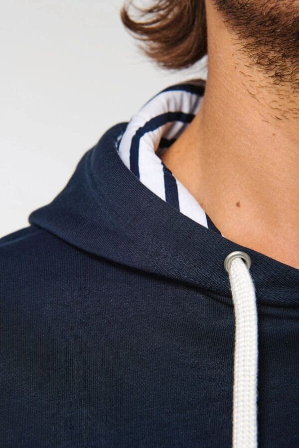 Unisex-Kapuzensweatshirt mit kontrastfarbener Kapuze und Motiven K4013