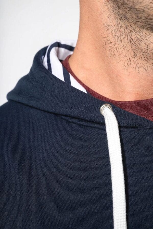 Unisex-Kapuzensweatshirt mit kontrastfarbener Kapuze und Motiven K4013