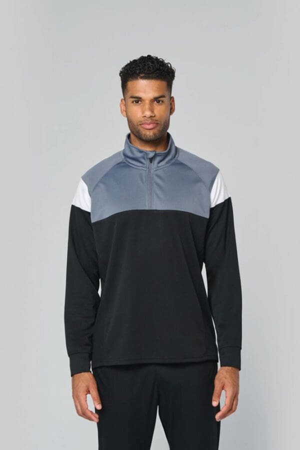 Unisex Trainings-Sweatshirt mit 1/4 Reißverschluss PA387