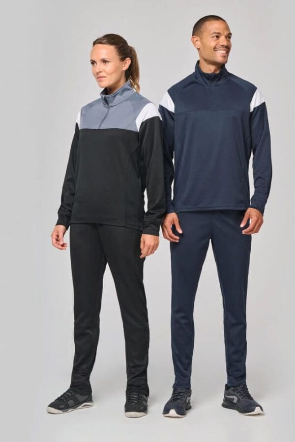 Unisex Trainings-Sweatshirt mit 1/4 Reißverschluss PA387
