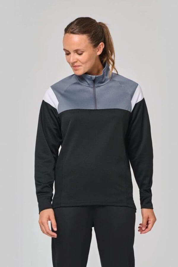 Unisex Trainings-Sweatshirt mit 1/4 Reißverschluss PA387