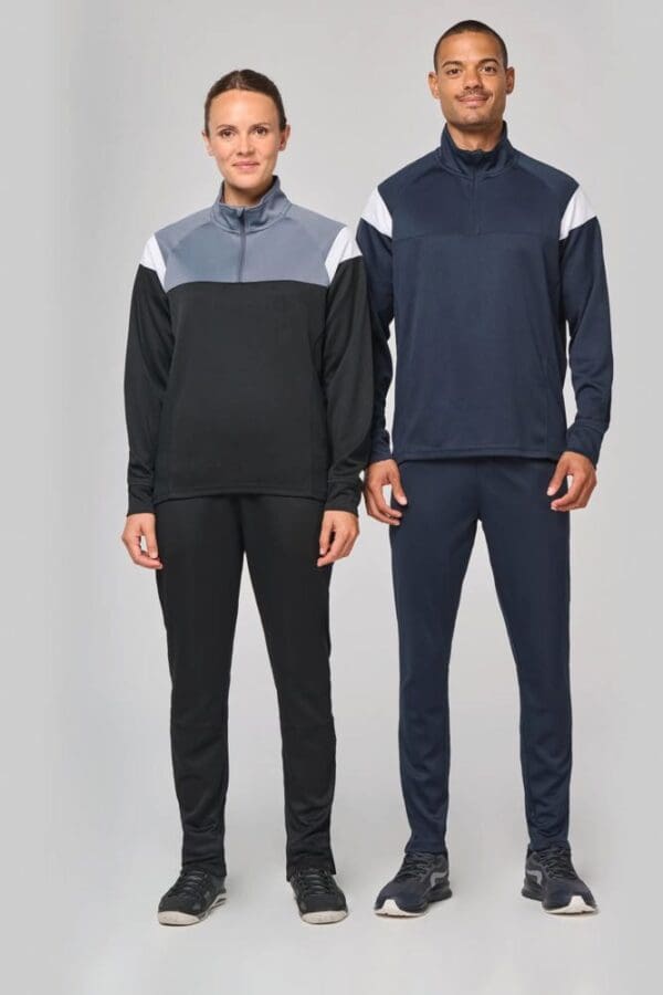 Unisex Trainings-Sweatshirt mit 1/4 Reißverschluss PA387