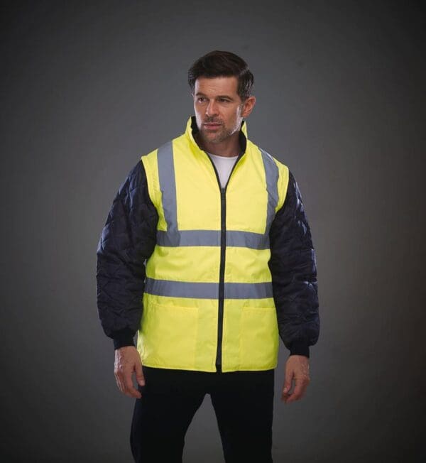 Warn-Steppjacke mit abnehmbaren Ärmeln YHV008SL