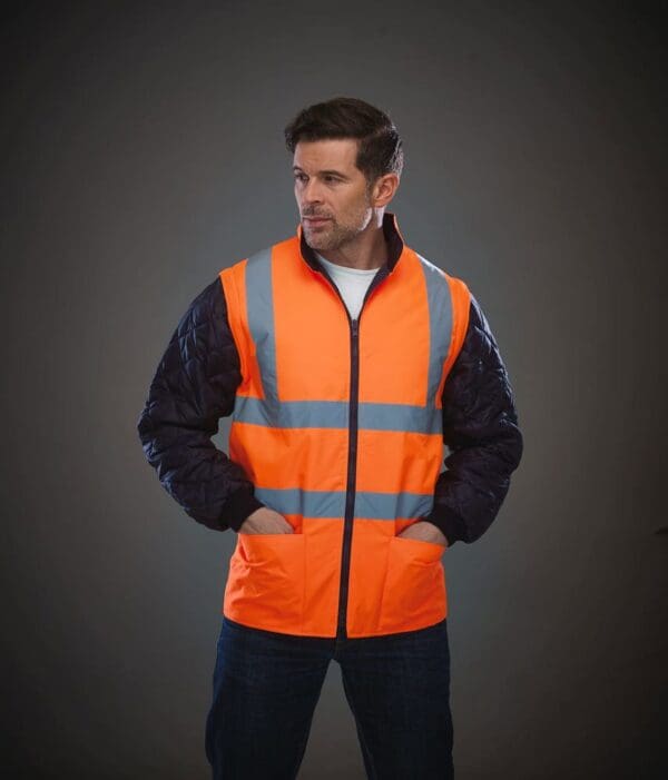 Warn-Steppjacke mit abnehmbaren Ärmeln YHV008SL