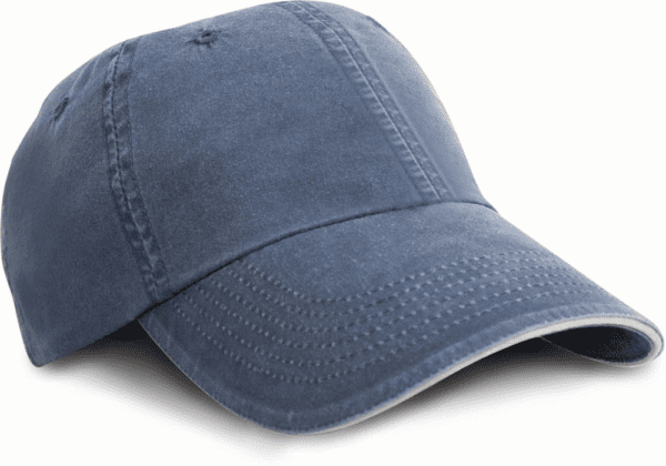 Washed Fine Line Cotton Cap with Sandwich Peak RC054X