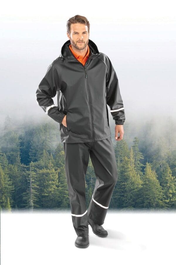 Wasserdichte Prism PU-Jacke mit reflektierenden Streifen R915X