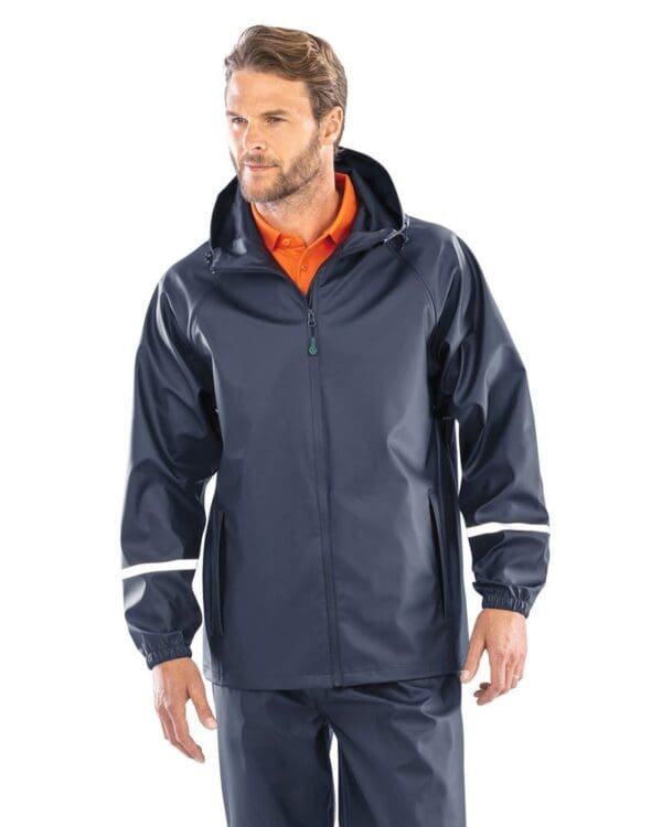 Wasserdichte Prism PU-Jacke mit reflektierenden Streifen R915X
