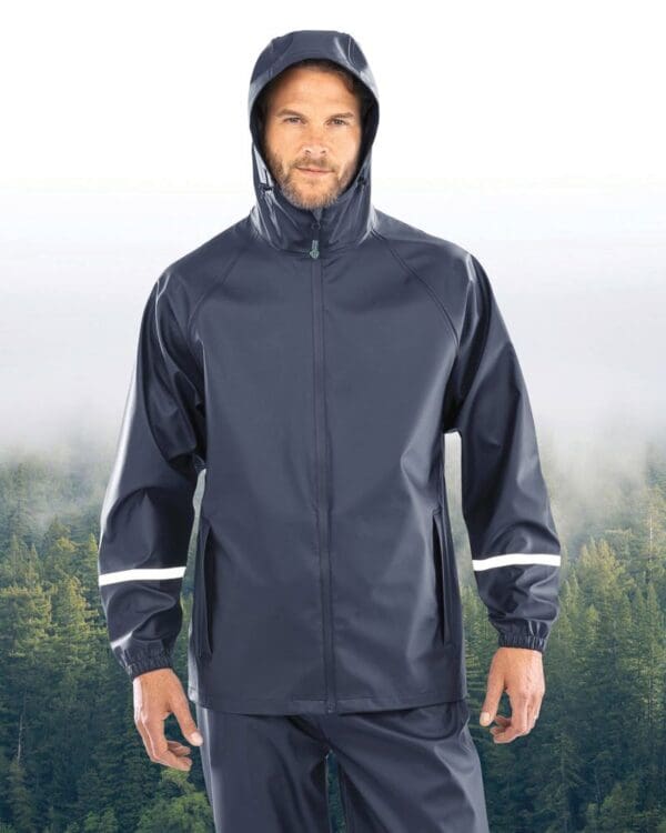 Wasserdichte Prism PU-Jacke mit reflektierenden Streifen R915X