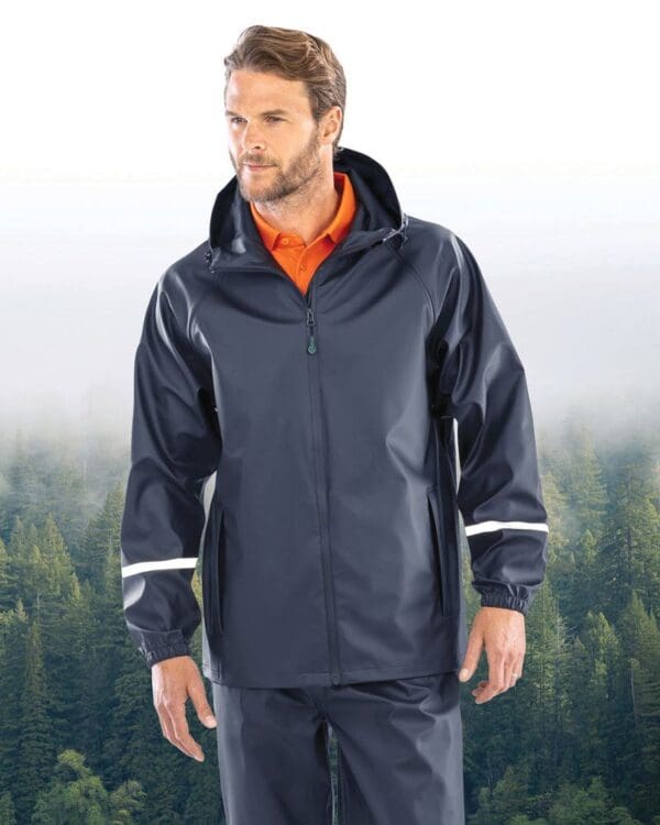 Wasserdichte Prism PU-Jacke mit reflektierenden Streifen R915X