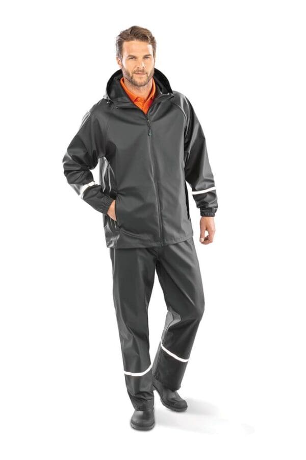Wasserdichte Prism PU-Jacke mit reflektierenden Streifen R915X