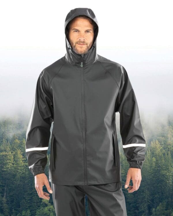 Wasserdichte Prism PU-Jacke mit reflektierenden Streifen R915X
