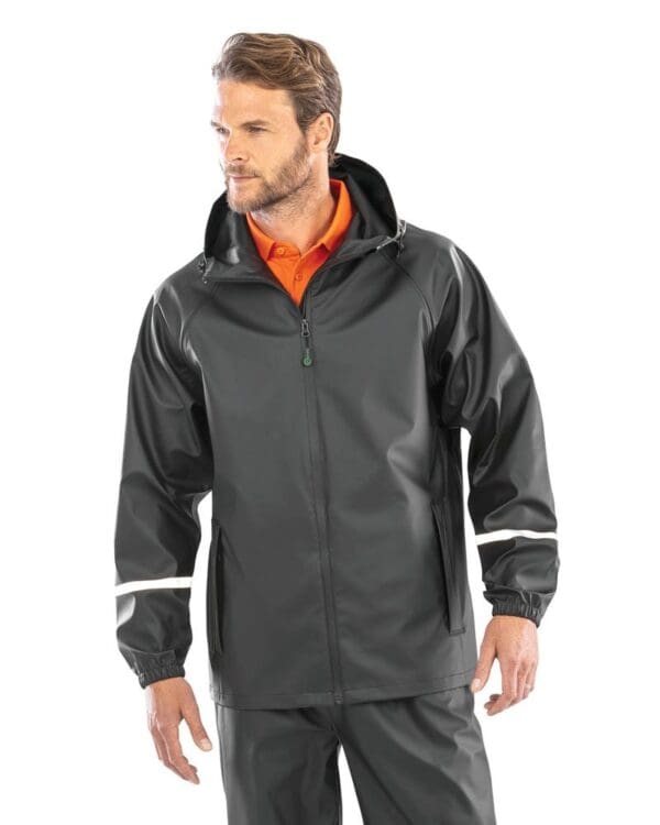 Wasserdichte Prism PU-Jacke mit reflektierenden Streifen R915X