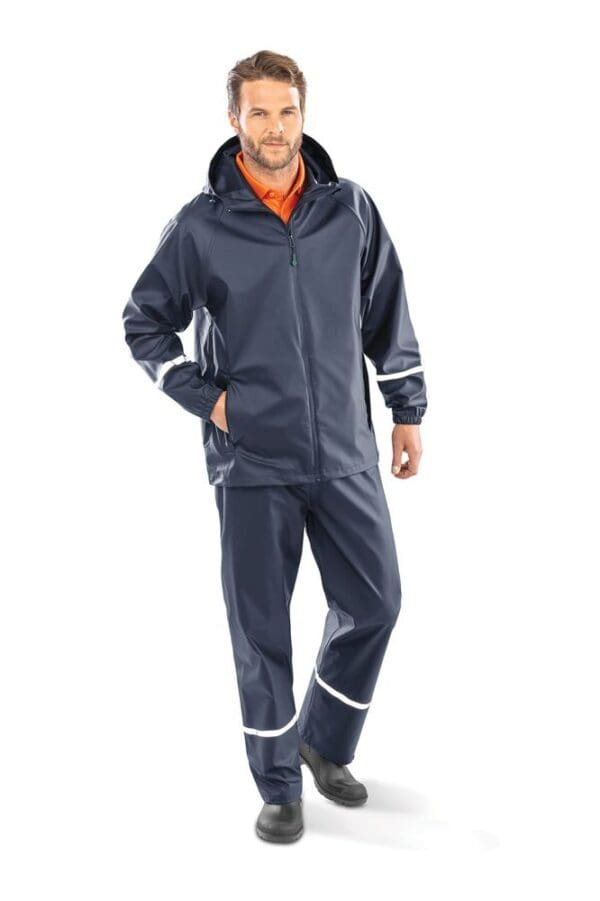 Wasserdichte Prism PU-Jacke mit reflektierenden Streifen R915X