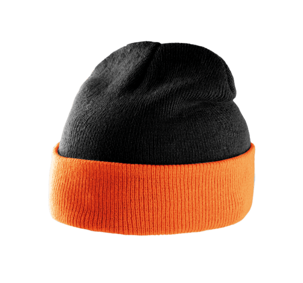 Zweifarbige Mütze mit Umschlag KP514