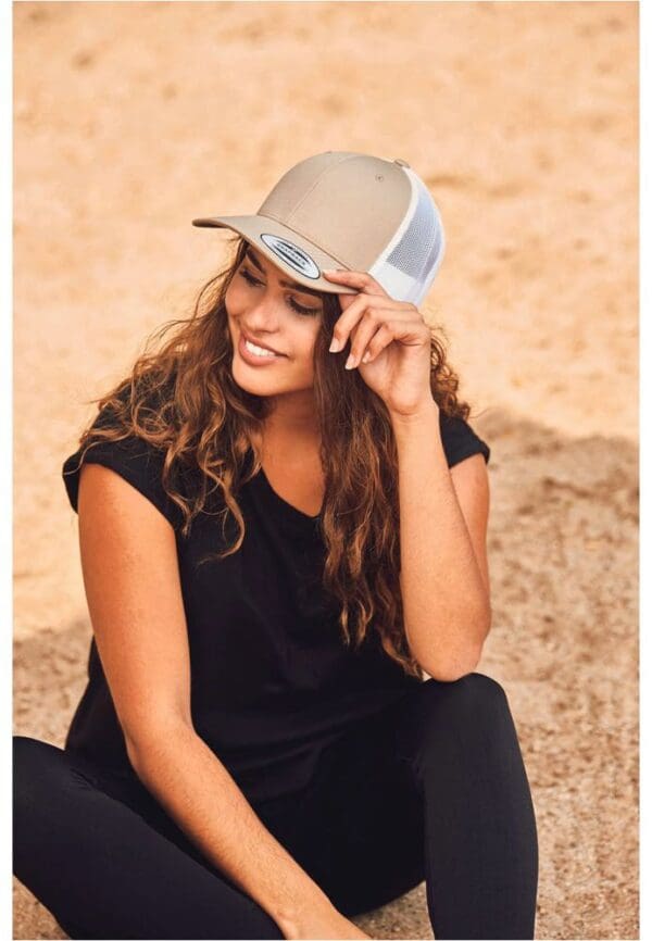 Zweifarbige Retro-Trucker-Kappe FL6606T