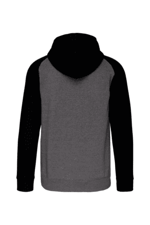 Zweifarbige Unisex-Fleecejacke mit Reißverschluss und Kapuze PA380