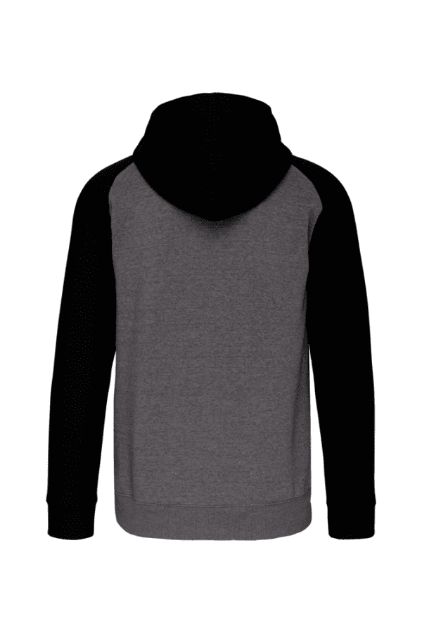 Zweifarbige Unisex-Fleecejacke mit Reißverschluss und Kapuze PA380