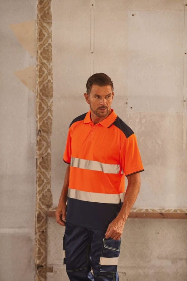 Zweifarbiges HiViz-Polohemd YHVJ220