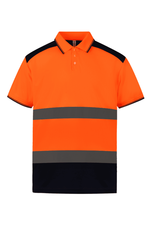 Zweifarbiges HiViz-Polohemd YHVJ220
