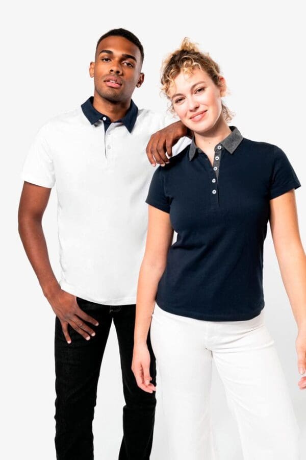 Zweifarbiges Jersey-Polohemd für Herren K260