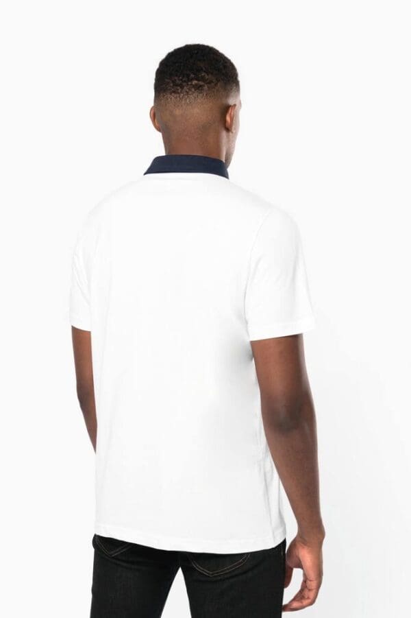 Zweifarbiges Jersey-Polohemd für Herren K260