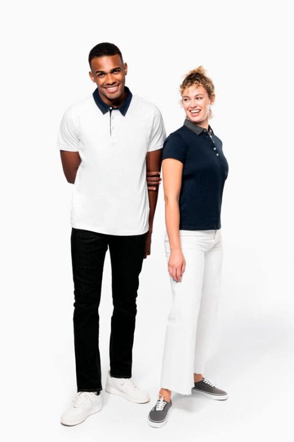Zweifarbiges Jersey-Polohemd für Herren K260