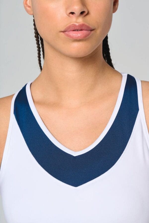 Zweifarbiges Padel-Damentop PA4031