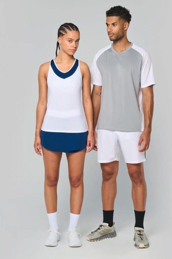 Zweifarbiges Padel Herren-T-Shirt mit Raglanärmeln PA4030