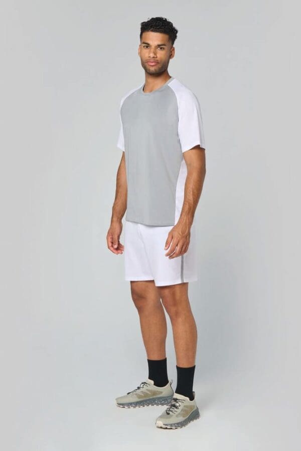 Zweifarbiges Padel Herren-T-Shirt mit Raglanärmeln PA4030