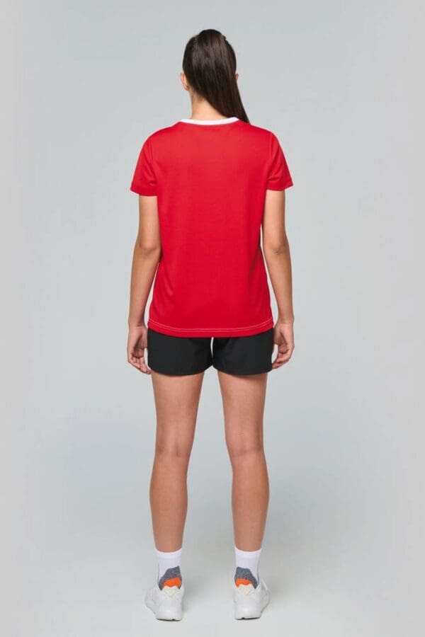 Zweifarbiges umweltfreundliches Damen-Sport-T-Shirt PA4015