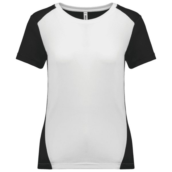 Zweifarbiges umweltfreundliches Damen-Sport-T-Shirt PA4015