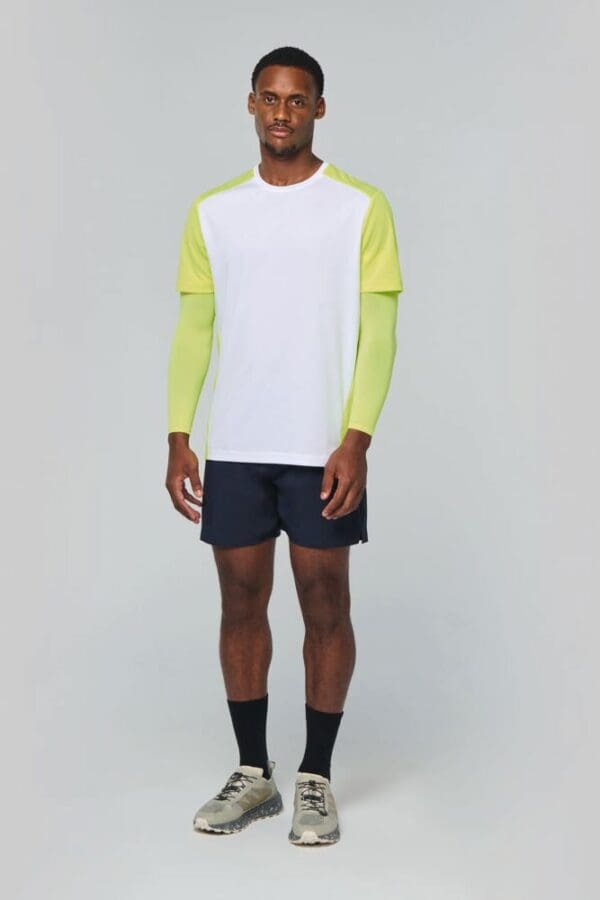 Zweifarbiges umweltfreundliches Sport-T-Shirt für Herren PA4014