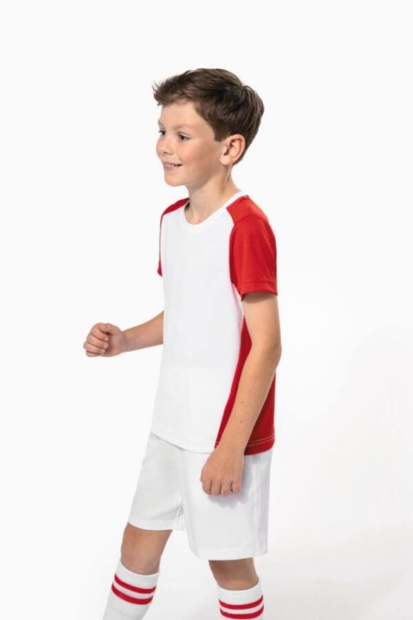Zweifarbiges umweltfreundliches Sport-T-Shirt für Kinder PA4016