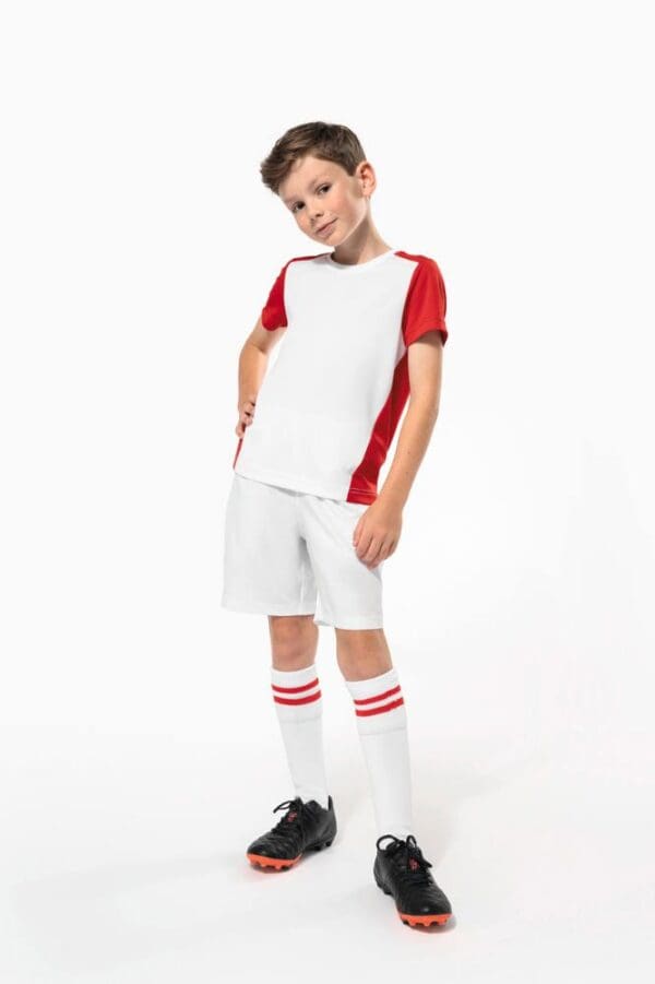 Zweifarbiges umweltfreundliches Sport-T-Shirt für Kinder PA4016