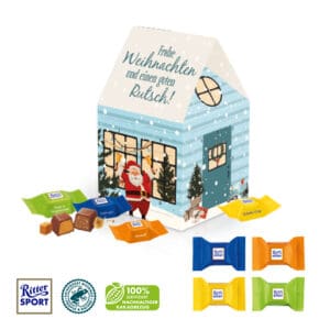 Adventskalender "Haus" mit Ritter SPORT Schokowürfel
