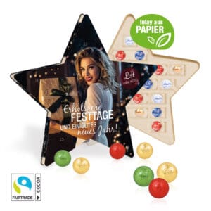 Adventskalender "Stern" mit Fairtrade® Schokolade