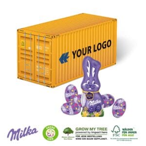 OSTERN 3D PRÄSENT CONTAINER MIT SCHOKOLADENMISCHUNG VON MILKA
