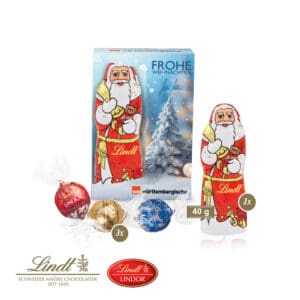 Premium-Präsent mit Lindt Weihnachtsmann „Medium“