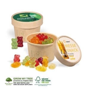 WERBE FRUCHTGUMMI PAPERBOX MIT EINLEGER