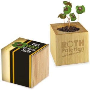 Pflanz-Holz - Standardmotiv - Glücksklee