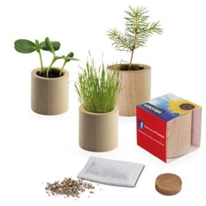 Pflanz-Holz rund mit Samen