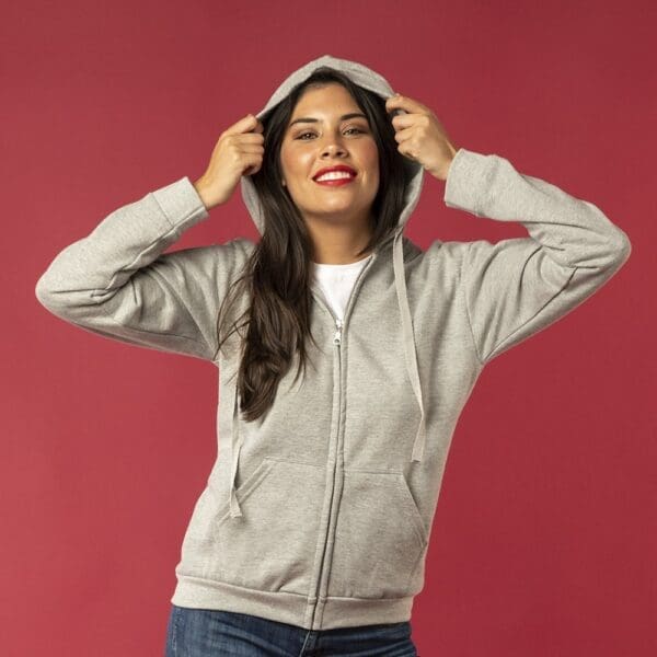 Erwachsene Sweatshirt mit Kapuze + Reißverschluss ""keya"" SWZ280