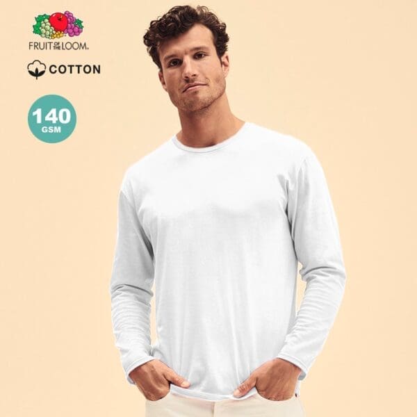 Erwachsene Weiß T-Shirt Iconic Long Sleeve T