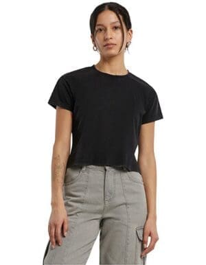 Build Your Brand - Ladies Vintage Cropped Tee
