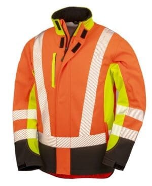 Jacket Result Genuine Recycled - Recycled 3-Layer Printable 3-Tone Safety Softshell