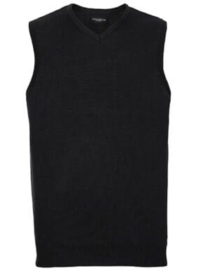 Pullover Russell Collection - Men's V-Neck Sleeveless Knitted