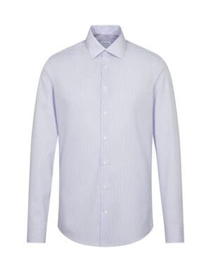 Shirt Seidensticker - Men´s 2 Shaped Check/Stripes Long Sleeve